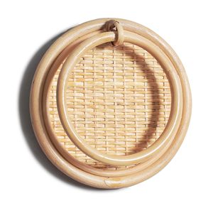 Rattan hanger ring wooden towel <b>rail</b> hand towel hangers wholesale cost kitchen bath accessories - Product Image 1