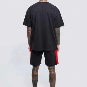 Men's Summer Shirt and Shorts <b>Set</b> Solid <b>Colour</b> 2 Piece Fashion Tracksuits 100% Cotton T-shirts Short Sleeve Cargo Shorts Outfits - Product Image 5