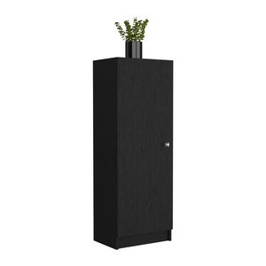 Dispensa da Cucina Uluru di DEPOT E SHOP, Armadio Nero a Singola Porta con Quattro Ripiani Interni - Product Image 6