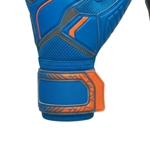 High Performance Football Goalkeeper <b>Gloves</b> Blue Black Orange Full Finger PU Breathable Non-Slip Adjustable Wrist Strap Unisex - Product Image 6