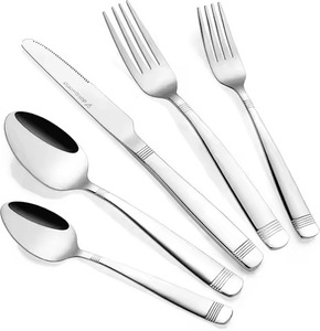 Ensemble de couverts dorés avec cuillère, fourchette et couteau, finition miroir, en métal, style glamour pour mariage, manche résistant à la rouille - Product Image 6