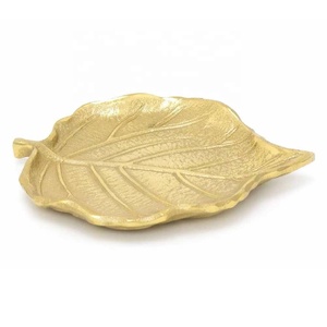 Bandeja de Aluminio Decorativa para Joyas, Anillos, Pendientes y Collares, con Diseño de Hoja Metálica, de Gran Venta - Product Image 4