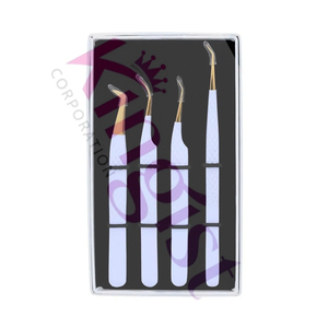 Ensemble de pinces à cils isolées en gros, pinces à cils volume les plus vendues, pinces à cils en acier durable personnalisées pour extensions de cils - Product Image 5
