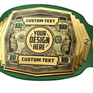 Custom Money-Themed Championship Belt Personalized Sports Belt with Custom Text and Design Ideal for Events and Collectors - Product Image 2