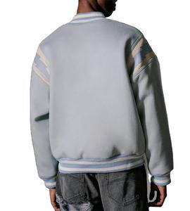 แจ็กเก็ตเบสบอลของผู้ชายแบบวินเทจปกตั้งโลโก้ด้านหน้าสำหรับฤดูหนาวผู้ผลิตออกแบบได้ตามต้องการ - Product Image 6