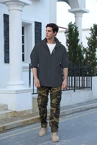 Veste coupe-vent longue pour homme, style vintage, col montant, respirante, légère, écologique, pour l'extérieur et l'hiver – Vente en gros - Product Image 4