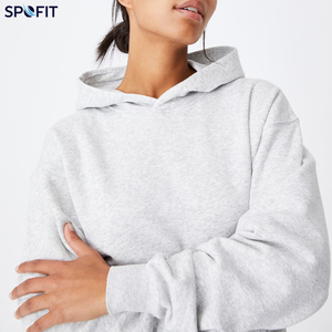 Ensemble jogging personnalisé pour femme en molleton de coton, sweat-shirt oversize à col rond avec poche, streetwear d'hiver - Product Image 5