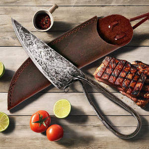 Cuchillo de Supervivencia Vikingo de Acero Inoxidable con Logotipo Personalizado, Mini Cuchillo de Camping para Exteriores, Punta de Gota EDC, Mango Negro con Recubrimiento en Polvo Antideslizante - Product Image 1