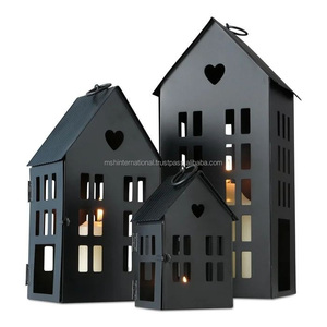 Metal Main Street Town House <b>Lantern</b> <b>Candle</b> <b>Holder</b> for Christmas Ornament Decoration house <b>candle</b> - Product Image 2