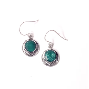 Lightweight 3.8 Grams <b>Emerald</b> Drop Earrings Handmade 925 Silver Hypoallergenic <b>Jewelry</b> for Wedding Party or Gift - Product Image 2