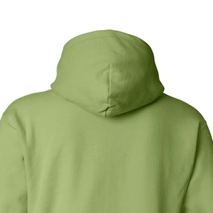 Sweat-shirt à capuche en molleton vert uni pour homme, coupe classique, décontracté, avec poche avant et cordon de serrage - Product Image 5