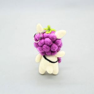 Porte-clés en feutre fait main en forme de raisin et d'alpaga, mignon et kawaii, pour sac - Product Image 5