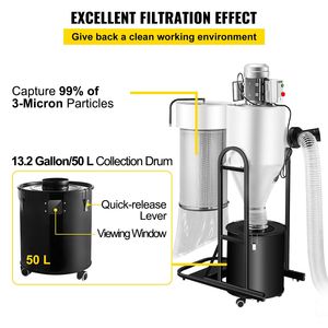 Aspiratore Ciclonico da 2HP 220V per Falegnameria, Potente ed Efficiente nel Rimozione della Polvere - Product Image 5