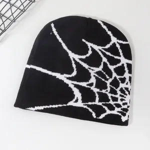 Jacquard Knit Unisex <b>Beanie</b> Winter Hat with Character Embroidery Street Style Outdoor Common Fabric - Product Image 2