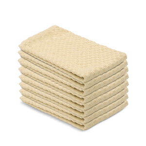 Serviettes de cuisine 100% coton écologiques, tissées à carreaux, à séchage rapide, lavables en machine, carrées et rectangulaires, résistantes aux enfants, en tissu éponge simple face - Product Image 1