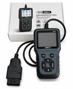 เครื่องสแกนวินิจฉัยรถยนต์ RG OBD2 พร้อมจอ LCD อ่านและลบโค้ด ABS สำหรับรถยนต์ปี 1996 ขึ้นไป รองรับแรงดันไฟฟ้า 12-24V เชื่อมต่อผ่าน USB สีดำ - Product Image 2