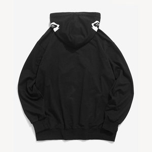 Sweat-shirt à capuche intégral Spider-Man noir unisexe surdimensionné respirant en polaire écologique avec strass personnalisés - Product Image 3