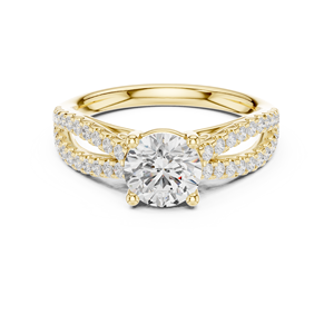 Anillo Solitario de Oro Sólido de 14K con Diamante Cultivado en Laboratorio de 1 Quilate, Corte Brillante Redondo, para Uso Diario, Bodas y Estilo Moderno - Product Image 3