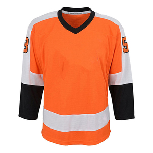 Jersey de Hockey sobre Hielo de Alta Calidad, Nuevo, Spandex/Poliéster, Transpirable, de Secado Rápido, Antibacterial, Sin Costuras, Personalizable con Nombre de Equipo - Product Image 1