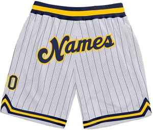 Pantalones Cortos de Baloncesto para Hombre de Alta Calidad con Logotipo Bordado en la Parte Delantera, Cintura Alta, Malla de Poliéster, Secado Rápido - Product Image 1
