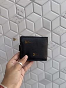 High Quality Original <b>Men's</b> Wallet Snap Closure RFID Blocking Short Size Genuine Leather Daily Use Card Holder Coin <b>Purse</b> - Product Image 3