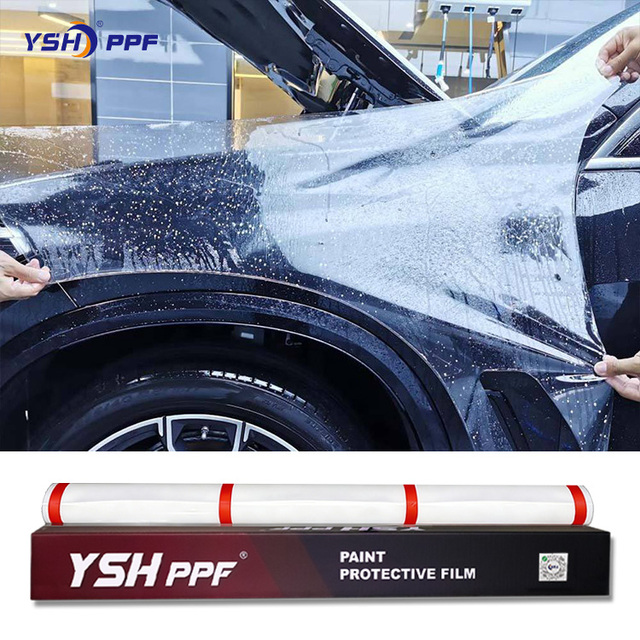 Wholesale TPU Glossy Black Paint Protection Film Hydrophobicity YSH-friendly Self-healing No Yellowing PPF for Car Body Coating