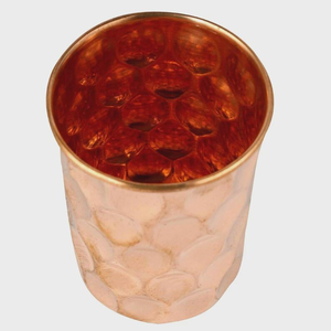 Meilleur prix de gros – Verre à eau rond en cuivre pur martelé, taille personnalisée pour mariage - Product Image 2