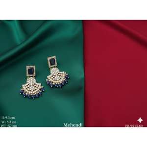 ชุดต่างหูเมเฮนดีแบบดั้งเดิม ต่างหูอินเดียสุดเก๋สำหรับเจ้าสาว งานแต่งงาน พิธีเมเฮนดี และงานเฉลิมฉลองต่างๆ - Product Image 4
