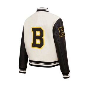 แจ็กเก็ตผ้ากำมะหยี่สไตล์ฮิปฮอปสำหรับผู้หญิงผ้าลินินปักลายแขนเสื้อสไตล์ฮิปฮอปตามสั่ง - Product Image 3