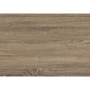 Scrivania per Computer da Ufficio Contemporanea 40'' con Cassetti Portaoggetti, Laminato Marrone e Metallo Nero per Postazione di Lavoro con Laptop - Product Image 1