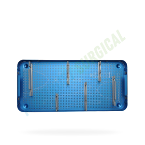Contenedor de esterilización para sistema de tornillos pediculares espinales, caja de almacenamiento de instrumentos quirúrgicos de aluminio, estuche para autoclave de columna vertebral - Product Image 4