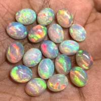 Bonne qualité naturelle éthiopienne multi opale de feu forme ovale pierre précieuse en vrac Welo opale de feu opales de qualité fine pour la fabrication de bijoux