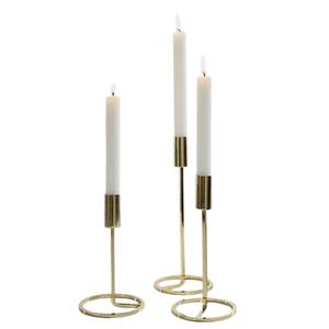 Fancy <b>Gold</b> 3 Arm Metal Candle Holder Creative Knot Design <b>Decorative</b> Candlestick Stand For Wedding <b>Party</b> Home Dining Table Use - Product Image 4
