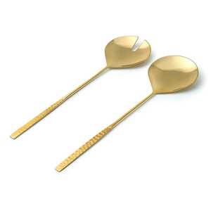 Metal Decorative Salad <b>Servers</b> with Handmade Unique Hanging Serving Spoon Antique Design End Handle Salad <b>Server</b> Spoon Set - Product Image 3