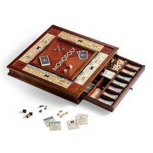 Woody24into7 Jeu de société Monopoly en bois naturel écologique, fait main, de haute qualité, design moderne - Product Image 1