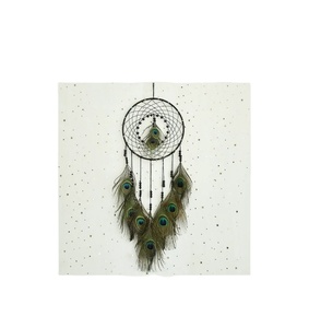Attrape-rêves en plumes de paon fait main, juste pour vous, pour décoration murale, attrape-rêves pour décoration murale, décoration intérieure - Product Image 1