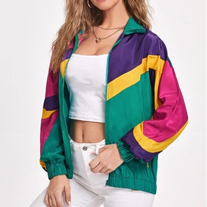 2026 Custom Wholesale Color Block Windbreaker Nylon <b>Jacket</b> Clothing Women <b>Jacket</b> Windbreaker Women Custom <b>Jackets</b> - Product Image 2
