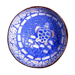 Bol en coquille de noix de coco tropicale avec incrustation de nacre, design moderne, écologique, bon prix pour la vente en gros, fabriqué au Vietnam - Product Image 1