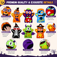Kit d'artisanat DIY d'Halloween pour les jardins d'enfants de 7 à 14 ans, tissu non tissé, dessin animé, marionnettes éducatives créatives, modèle Ansha-0168