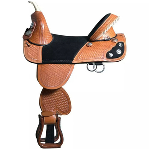 Nueva Silla de Montar para Caballo sin Arzón de Cuero Premium Marrón |   Diseño Innovador para Mayor Comodidad |   Productos para Carreras de Caballos de la India - Product Image 1