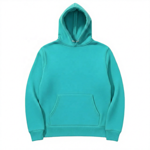 Sweat-shirt à capuche unisexe vert avec logo personnalisé, couleur unie, décontracté, en molleton de coton, imprimé sur le devant, coupe classique, pour l'automne - Product Image 6