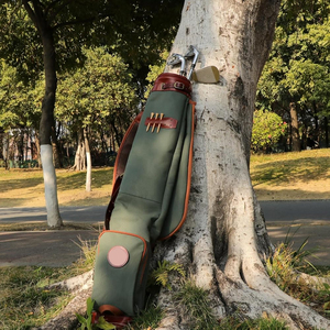 High Quality Customizable Colors Logo Leather <b>Golf</b> Bags With Shoulder Straps Private Label Cheap Price Leather <b>Golf</b> Bags - Product Image 5