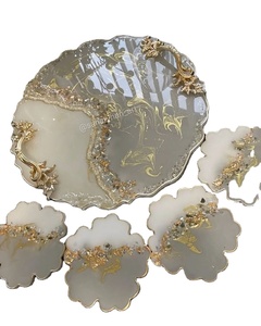 Plateau de service en résine époxy fait à la main Essentiels de cuisine uniques pour la maison Restaurant Hôtel Plateaux de service décoratifs - Product Image 6