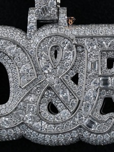 Colgante de Diamante Moissanite con Letras de Hip Hop, Diseño Moderno, con Moissanite Natural, para Hombre y Mujer, Uso Diario - Product Image 4