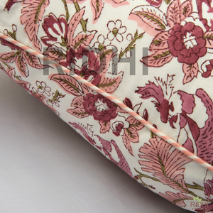 Funda de Cojín de Algodón Multicolor con Estampado Floral de Moda Ridhi, Funda de Almohada Reutilizable con Ribete, Estampada con Técnica de Bloques, para Cama, Habitación de Invitados - Product Image 6