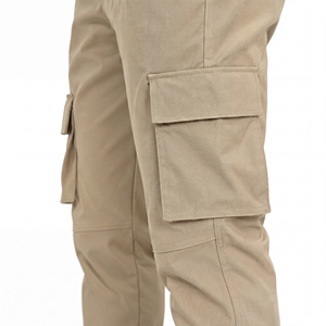 Pantalon cargo pour homme, taille élastique, plusieurs poches, respirant, en toile, style décontracté, pantalon de jogging mi-lourd pour l'automne - Product Image 6