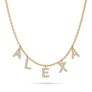 Premium 925 Silver <b>Name</b> <b>Necklace</b> Lab Grown Diamond Eternity Premium Fine Jewelry <b>for</b> <b>Women</b> Luxury Birthday Gift - Product Image 3