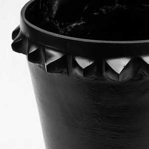 Urne en métal noir faite à la main, vase rond haut et moderne pour mariage, jardin, patio, décoration intérieure - Product Image 4