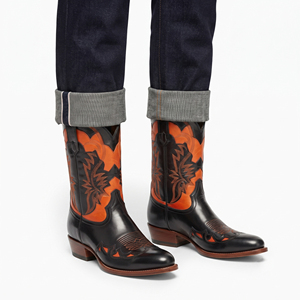 Men <b>High</b> Quality Leather Western Boots Custom Embroidery Men Leather Cowboy Boots Men Genuine Leather <b>Knee</b> <b>High</b> Cowboy Boots - Product Image 1
