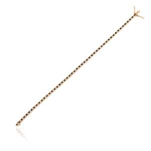 18k Square Blue Sapphire and Diamond Alternate Bezel Set Fine <b>Charm</b> <b>Bracelet</b> - Product Image 5